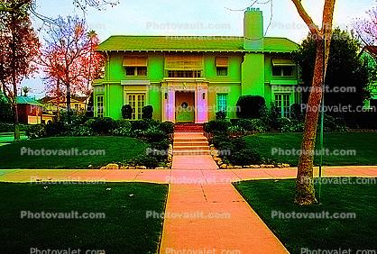 Psychedelic House, Home, Mansion, Frontyard, Sidewalk, psyscape