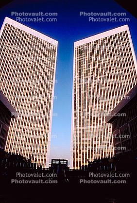Buildings, skyscraper, twin Century Plaza Towers