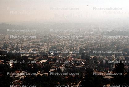 Smog, haze, air pollution, buildings, homes, houses