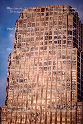skyscraper, glass reflection, reflection, abstract