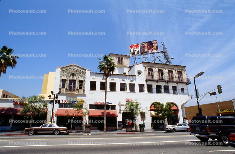 Von's Billboard, building, Hollywood Boulevard, Spanish Colonial Revival commercial building, floral motifs, scrollwork, Churrigueresque ornamentation