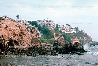 Laguna Beach, bluffs, cliff, beach, sand, homes, houses, rocks, ocean