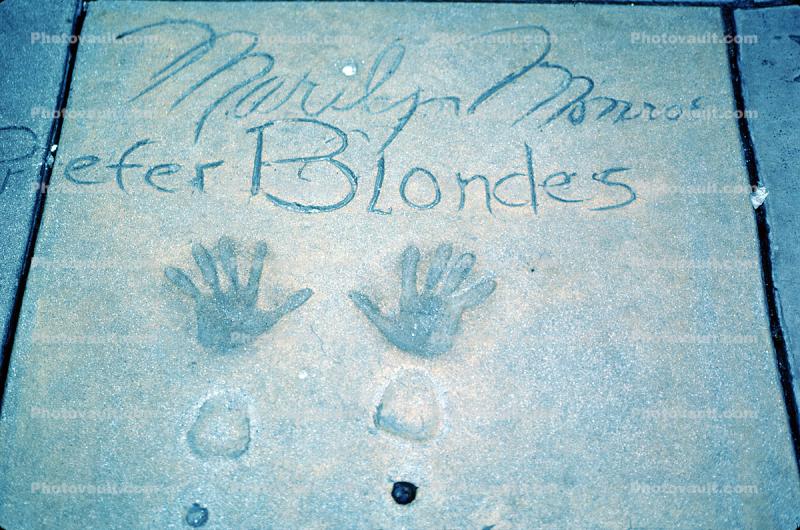 Marilyn Monroe Hand Prints, Hollywood, landmark