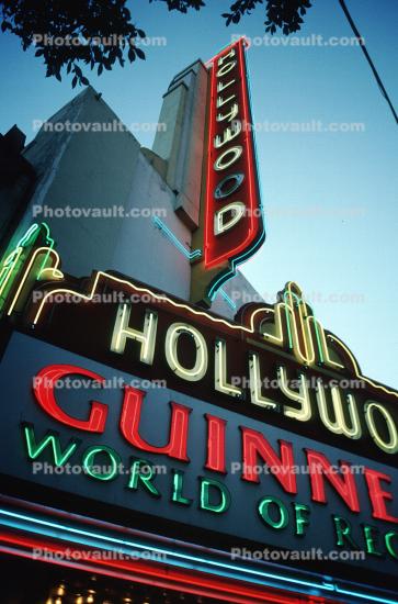 Hollywood Guinness World of Records Museum, marquee, neon sign, art deco, landmark