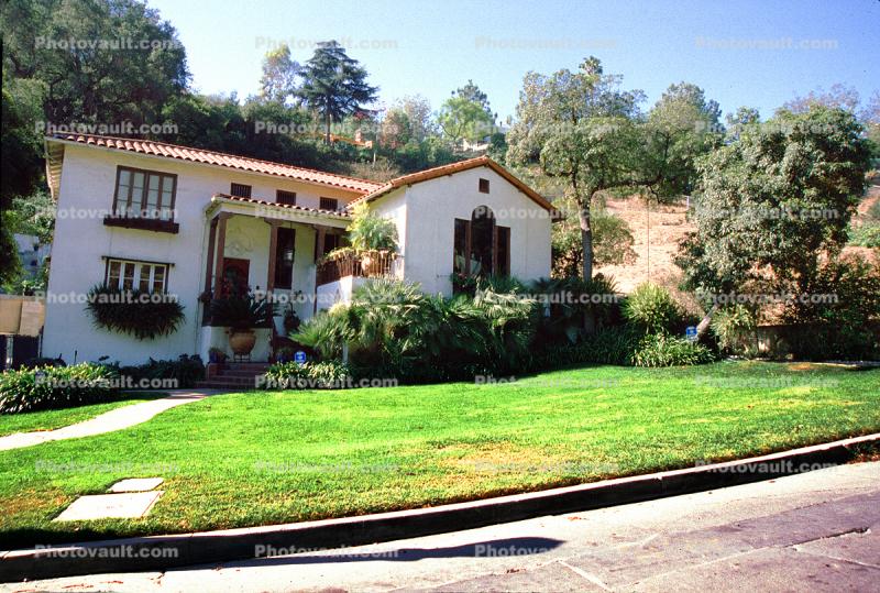 Los Feliz, Home, house, hill, trees