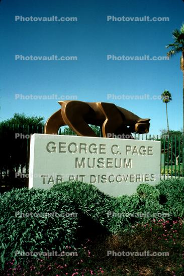 George C. Page Museum, La Brea Tar Pits, Sign, Signage, Hancock Park