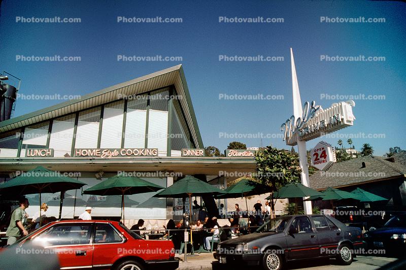 Mels Drive-in, Sunset Blvd, cars, 1950s-style restairamt