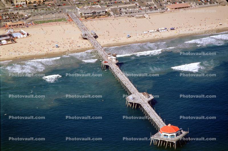 Huntington Beach Pier, Beach, Sand, Waves, Pacific Ocean, landmark