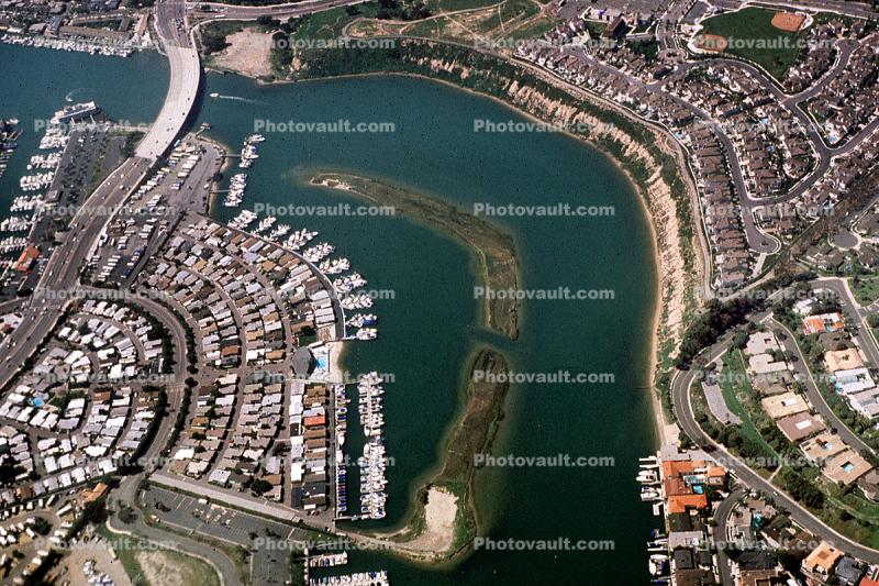 Docks, Boats, harbor, homes, houses, Island, rooftops, PCH, Pacific Coast Highway