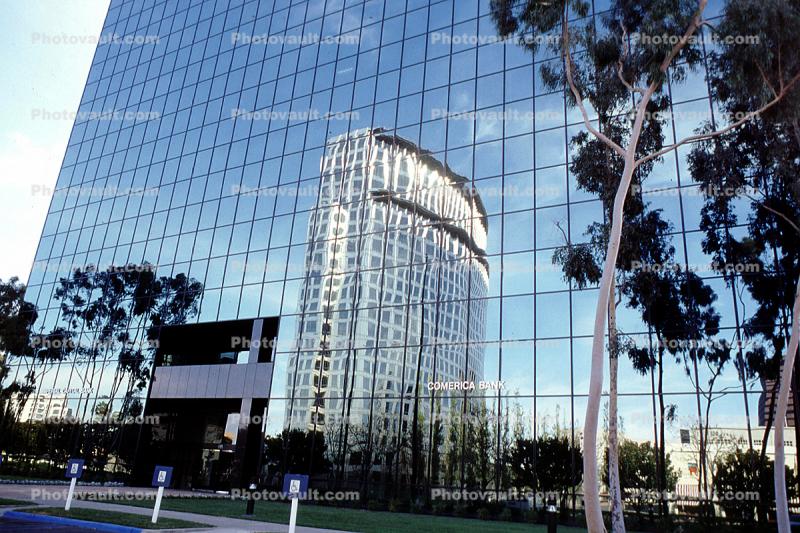 skyscraper, building, reflection, abstract, highrise, Costa Mesa
