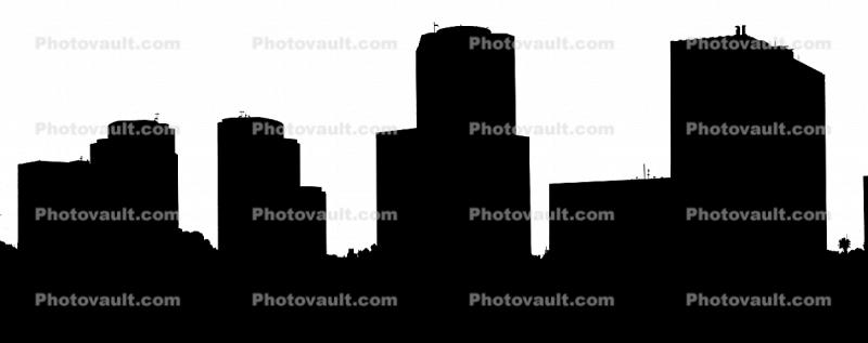 Cityscape silhouette, logo, shape
