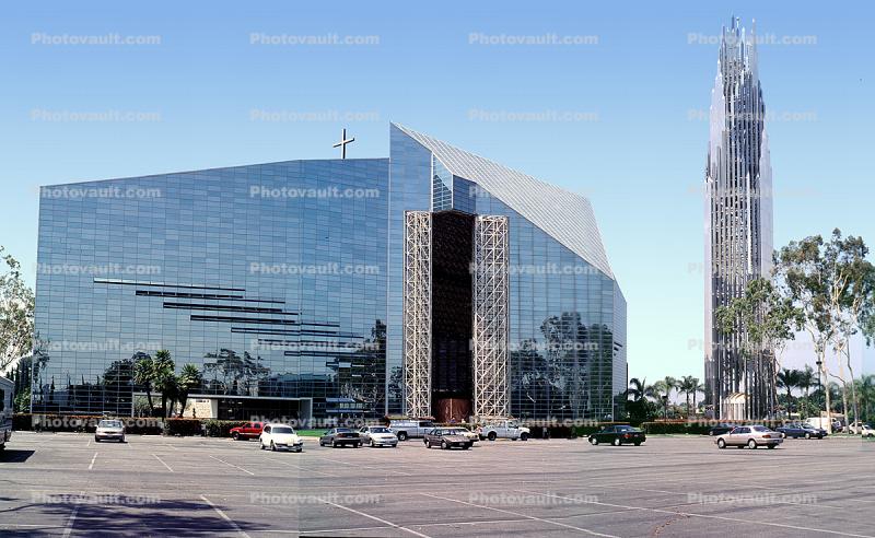 Crystal Cathedral, tower, cars, landmark, Automobiles, Vehicles