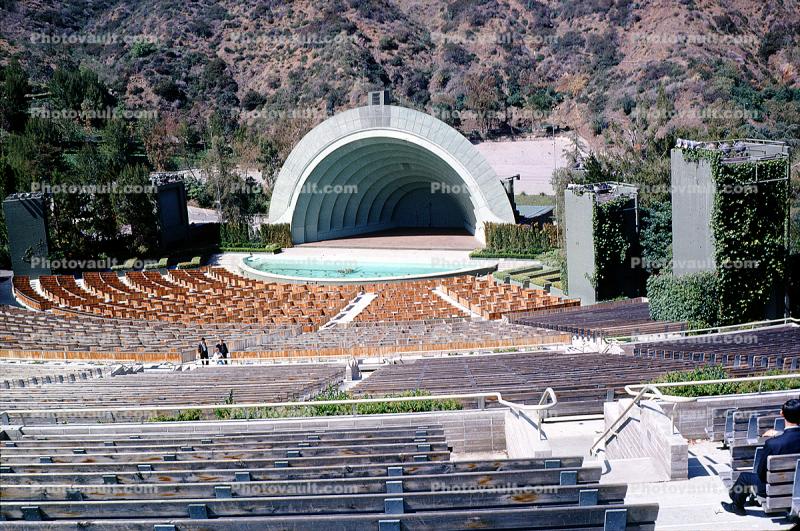 Hollywood Bowl, Arch, Seating, Empty, May 1964, 1960s