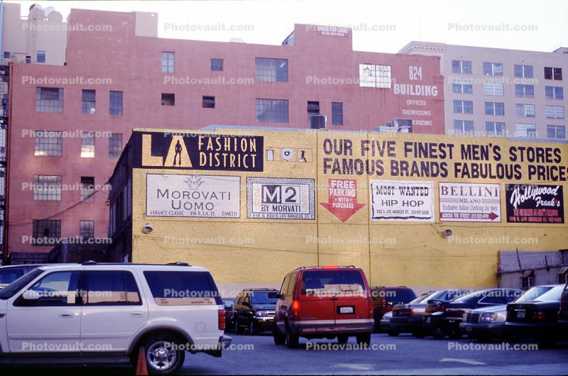 LA Fashion District, buildings, car parking, Cars, automobile, vehicles