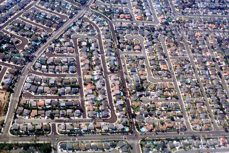 Urban Sprawl Texture, Orange County, Streets, Homes, Residential