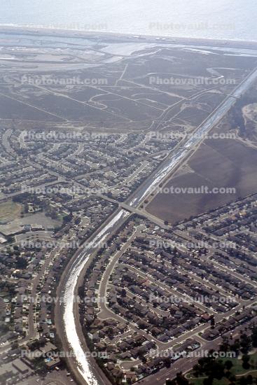 East Garden Grove Channel, Urban Sprawl Texture, Orange County