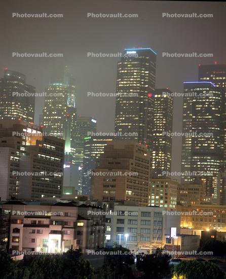 Buildings, Skyscrapers, Cityscape, Night, Nightime, Exterior, Outdoors, Outside, Nighttime