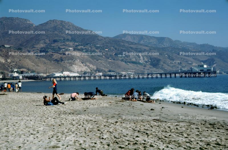 Sand, Coast, Coastline, Waves, Pier, Malibu Beach, December 1972, 1970s