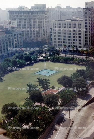 Pershing Square, Downtown, September 1958, 1950s