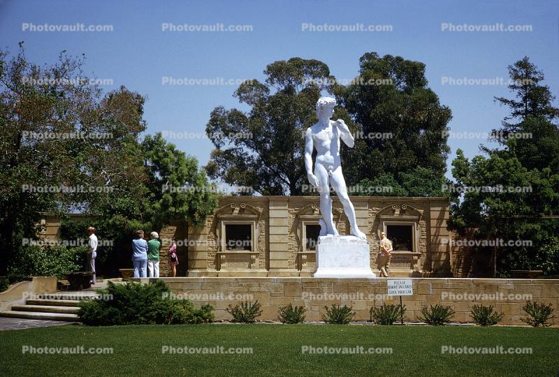 Statue of David, replica, Glendale, April 1974, 1970s