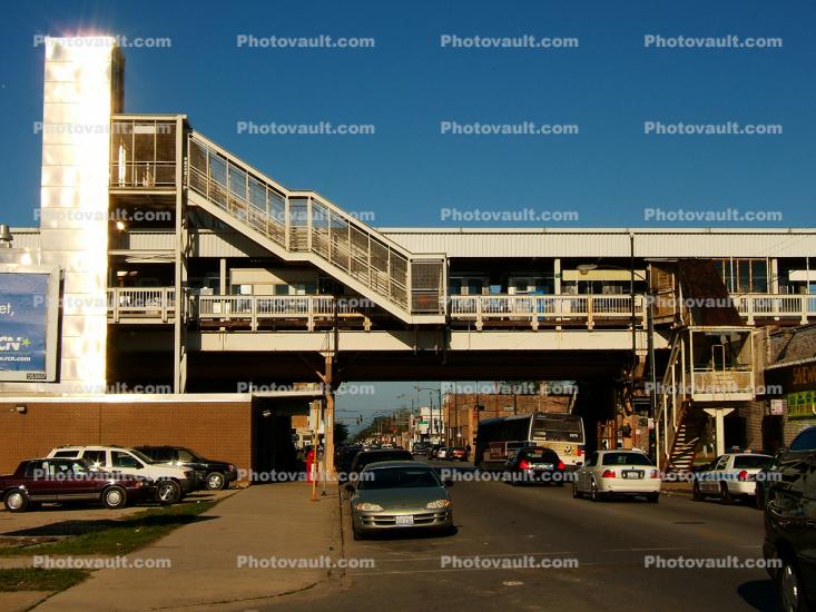 University of Chicago, Chicago-El, Elevated, CTA Station, Stairs