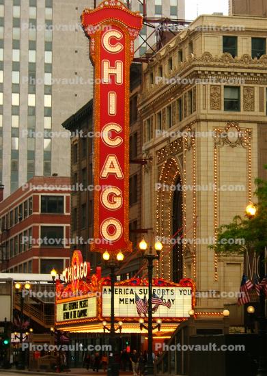 Chicago Theatre, landmark, building, marquee, Chicago-Theatre