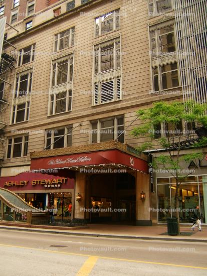 The Palmer House Hilton, Hotel, building, awning