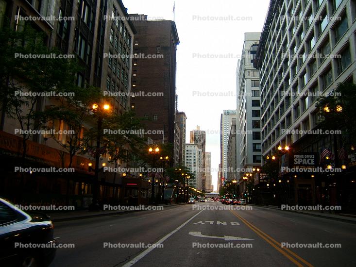Downtown Street, buildings, canyon