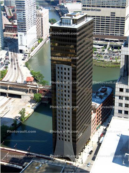 The Wacker-Randolph building, Chicago River, office building, skyscraper, 150 North Wacker Drive