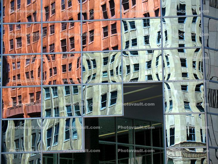 reflection, abstract, building, HighRise, glass, downtown