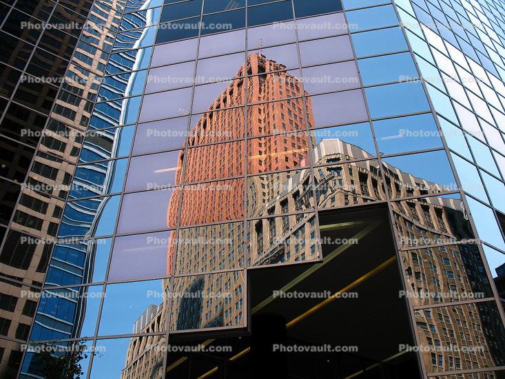 reflection, abstract, building, High Rise, glass, downtown, One South Wacker, Office Building, skyscraper, highrise