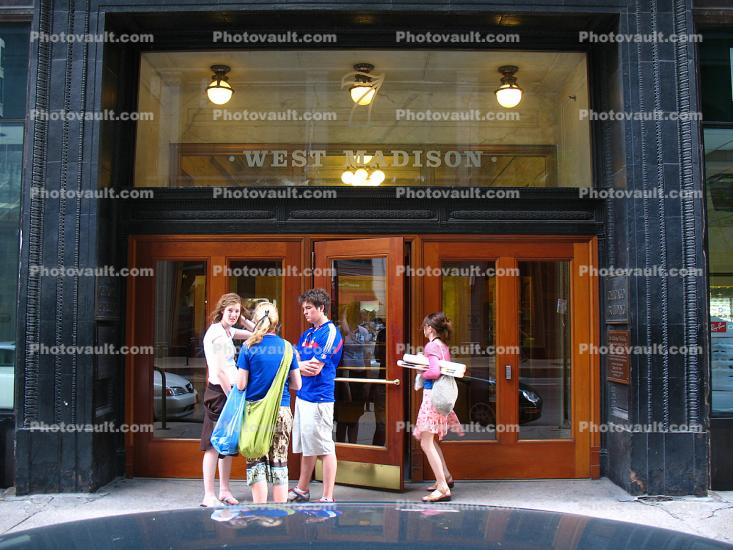 7 West Madison, doorway, entrance, building, Chicago Savings Bank Building