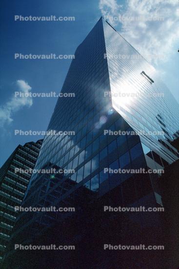 downtown, skyscraper, building, looking-up
