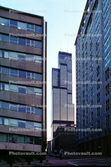 Willis Tower, looking-up, Buildings, cityscape