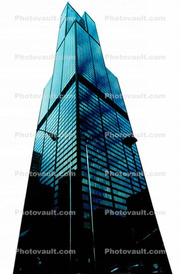 Willis Tower, Buildings, cityscape, looking-up