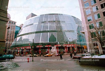 James R Thompson Center, Buildings, cityscape, looking-up