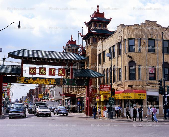 Chinatown, cars, automobiles, vehicles