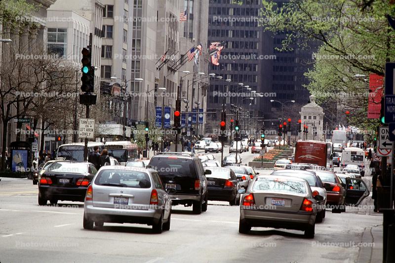 Michigan Avenue, Miracle Mile, Cars, vehicles, automobiles