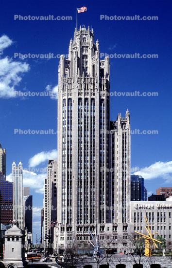 Tribune Tower, highrise, building, neo-gothic, landmark