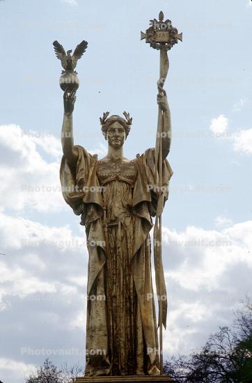 statuary, Girl, female, feminine, woman, lady, Sculpture, Women, art, artform, Statue of the Republic, "The Golden Lady", Jackson Park