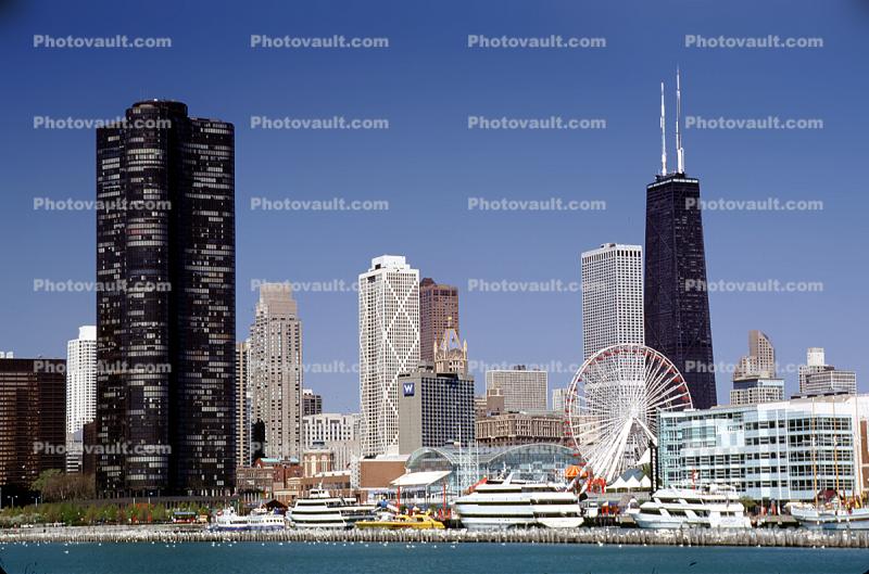 Navy Pier, Lake Point Tower, skyscraper, high-rise residential building