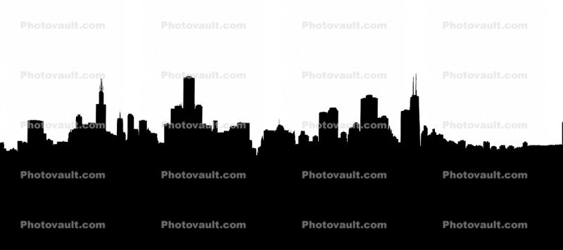 Cityscape silhouette, logo, skyline, cityscape, buildings, skyscrapers, panorama, shape