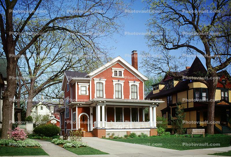 Big Red House, Porch, , Oak Park