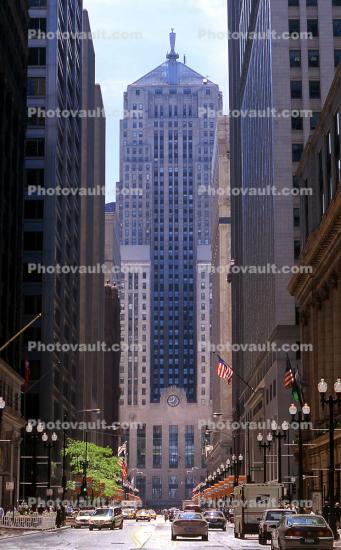 Chicago Board of Trade Building, cars, automobiles, vehicles