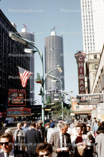 Theater District, buildings, Walgreen, September 1962, 1960s
