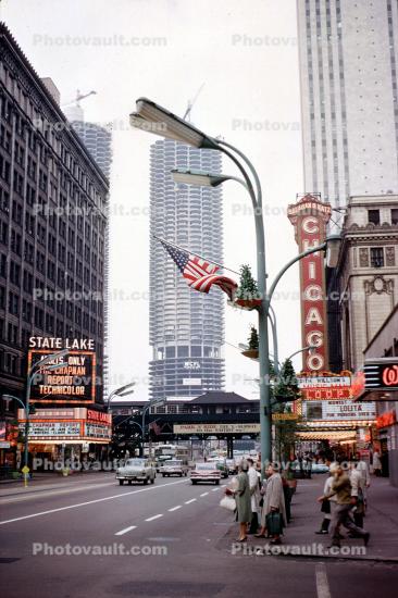 Theater District, buildings, Car, Automobile, Vehicle, September 1962, 1960s