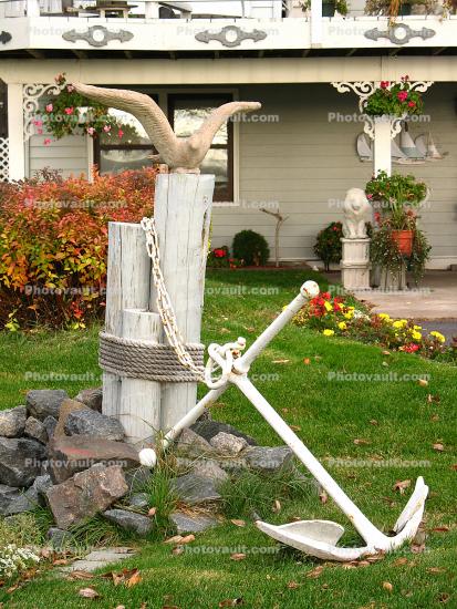 anchor, home, house, building, residential, domestic residency, front yard