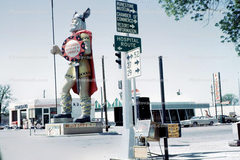 Big Ole - Viking Statue, Giant Viking Statue, Leviathan, Alexandria Minnesota, June 1967, 1960s