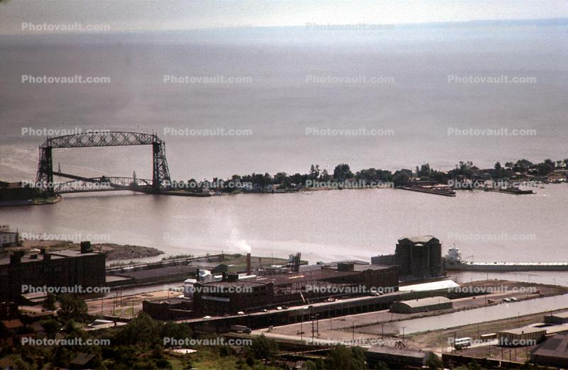 Duluth Aerial Lift Bridge, Harbor, Docks, July 1968, 1960s