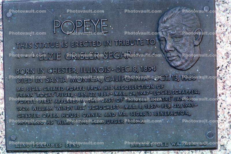 Popeye, Elzie Crisler Segar, near Chester, Ranchu